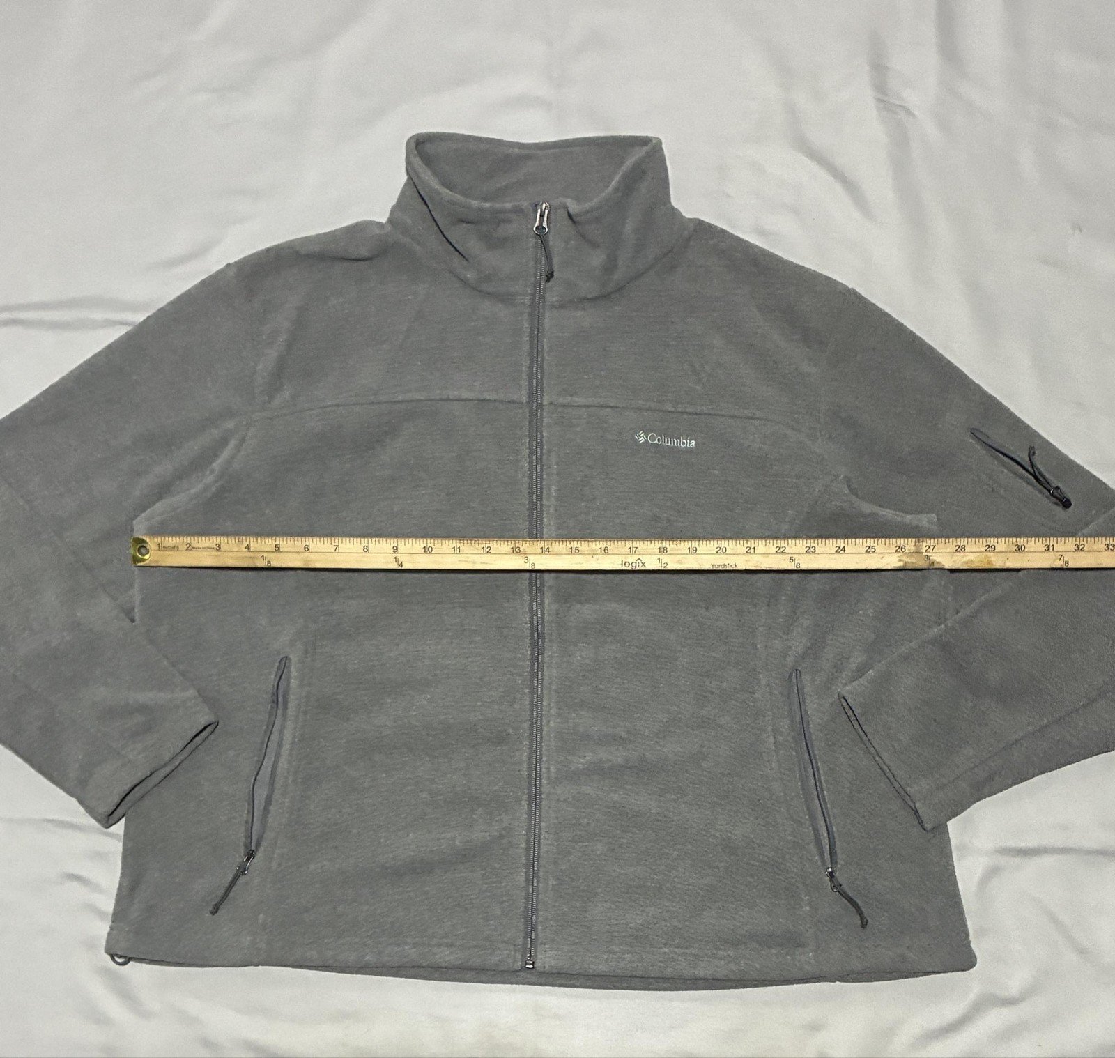 Columbia Jacket Womens 3X Gray Fast Trek II Fleece Full Zip Outdoor Lightweight