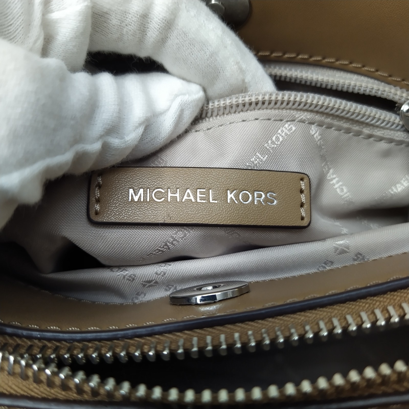 Michael Kors Savannah Brown Leather Double Handles Satchel Bag – NWT