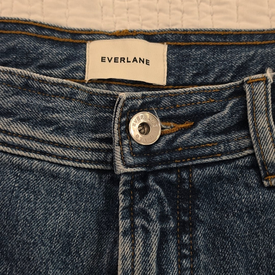 Everlane The Mariner Jean Med Blue Wash Denim Jeans Size 31R Cropped High Rise