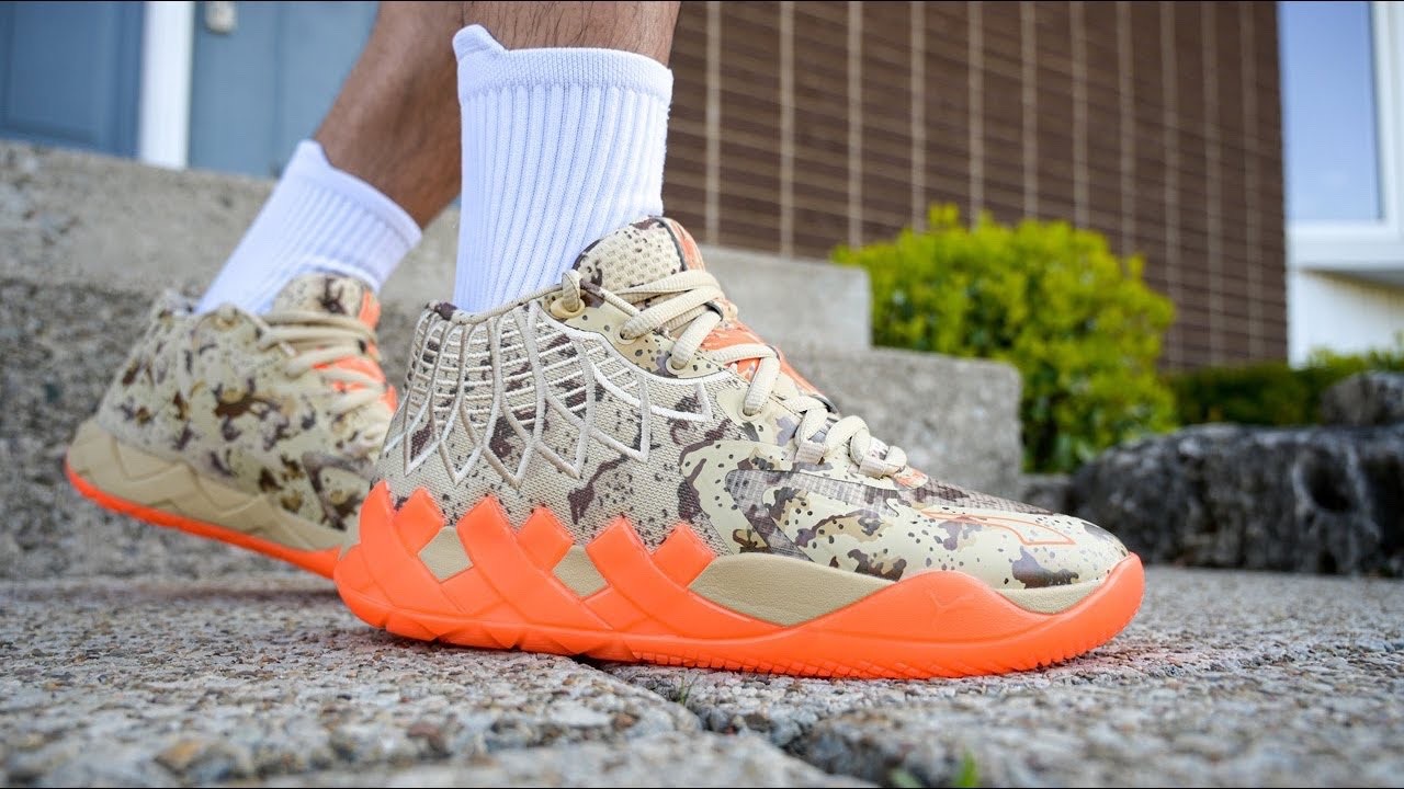 Puma Lamelo Ball MB.01 Digital Camo “Not From Here” Ultra Orange Brown Size 11.5