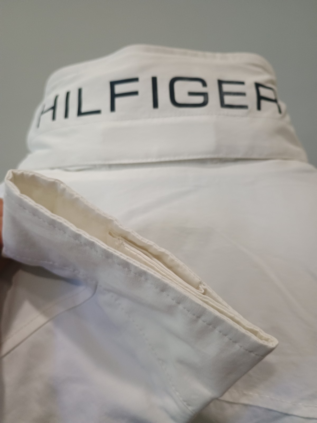 Tommy Hilfiger SZ XXL Men’s Full-Zip White Windbreaker Jacket Regatta with Hood