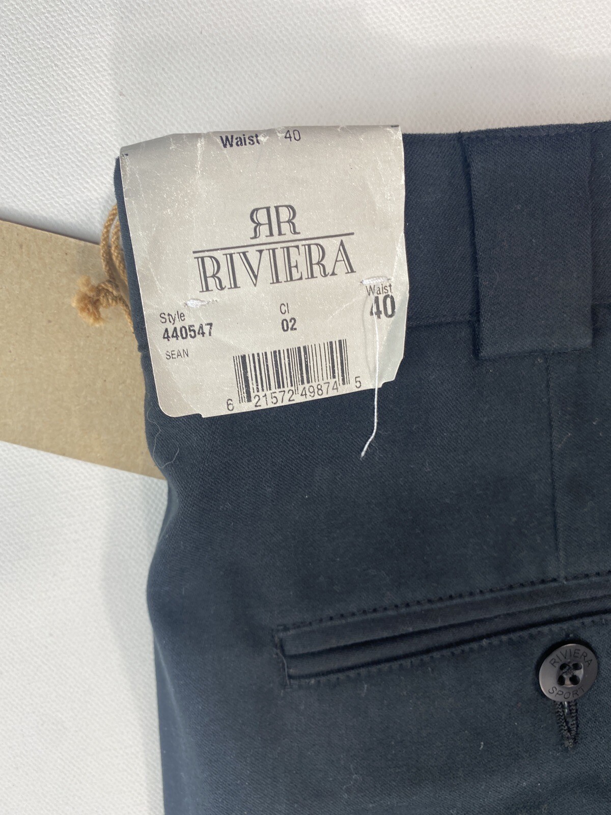 Riviera Sports Mens Pants Size 40×36 Unhemmed Career Casual NWT Modern Stretch