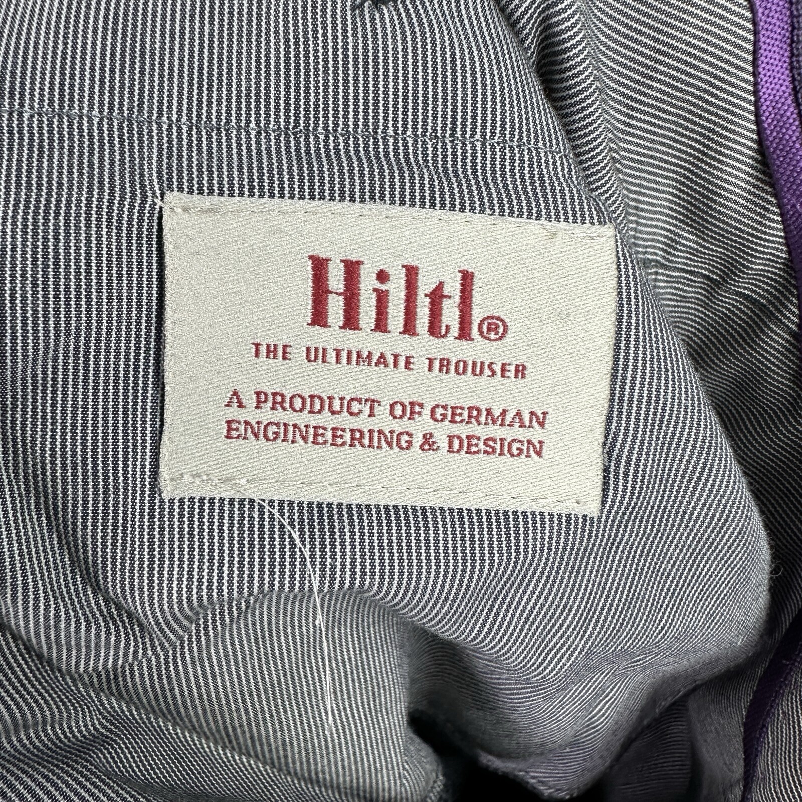 hiltl como pants dark gray mens Classic Fit trousers Size 23 (32×28)