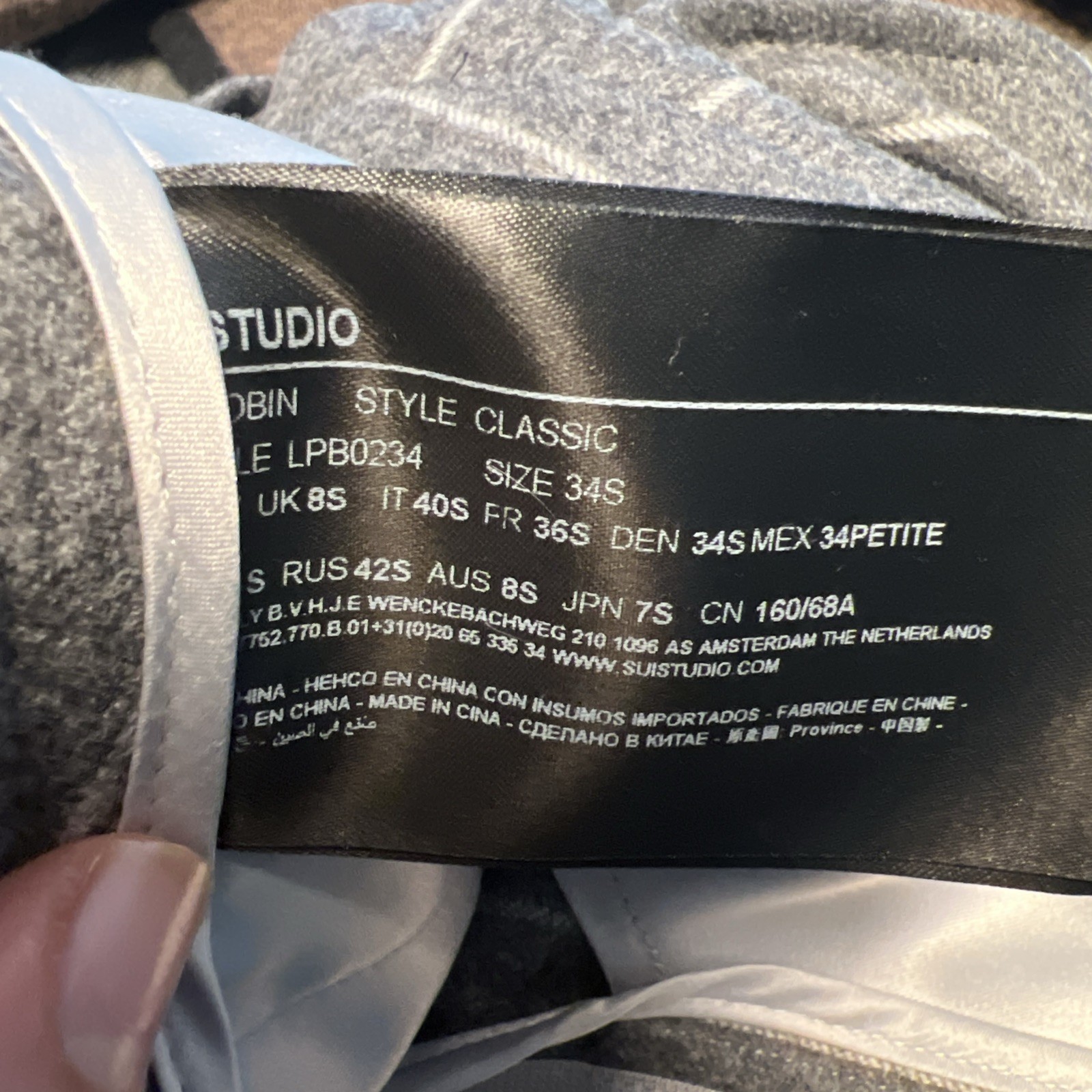 Suistudio Robin Wool Trousers New No Tag 34S. Waist 30 / Leg 28 Inches. Uk10