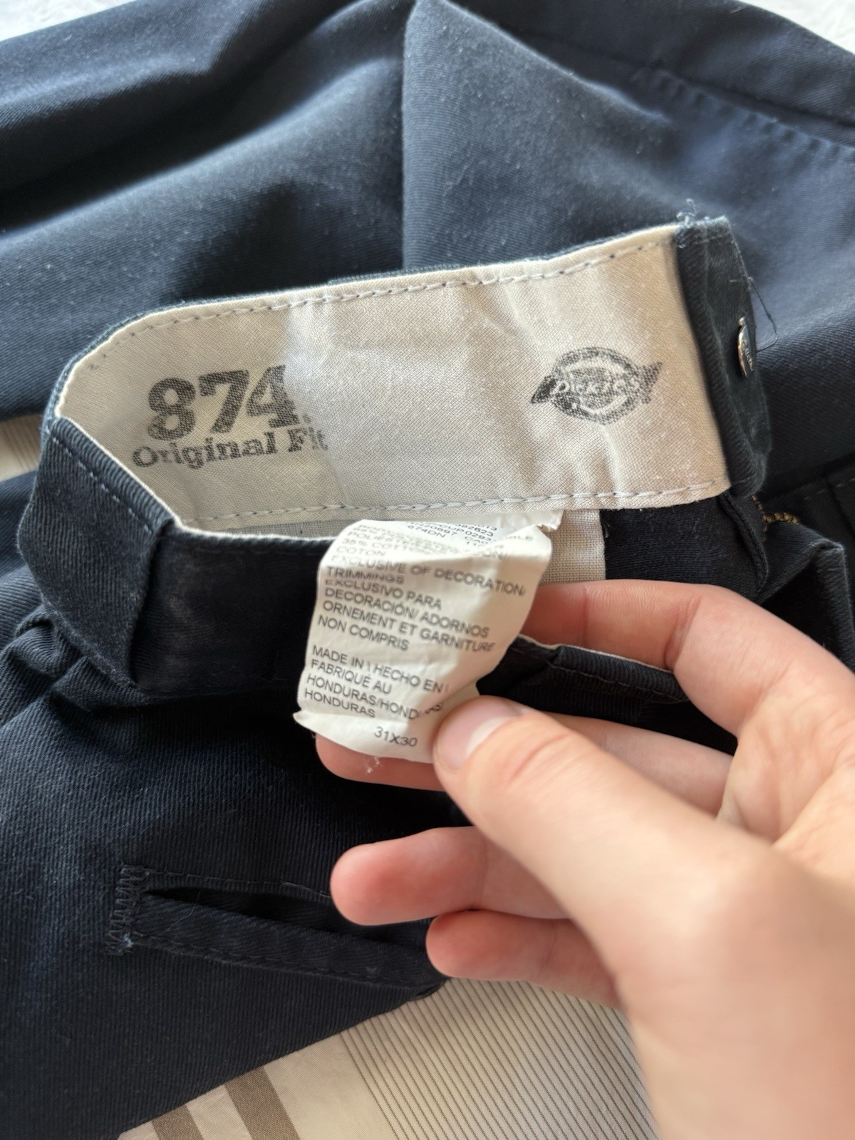 Dickies 874 Original Fit Men’s Work Pants Navy Blue 31×30 Twill Cotton/Poly