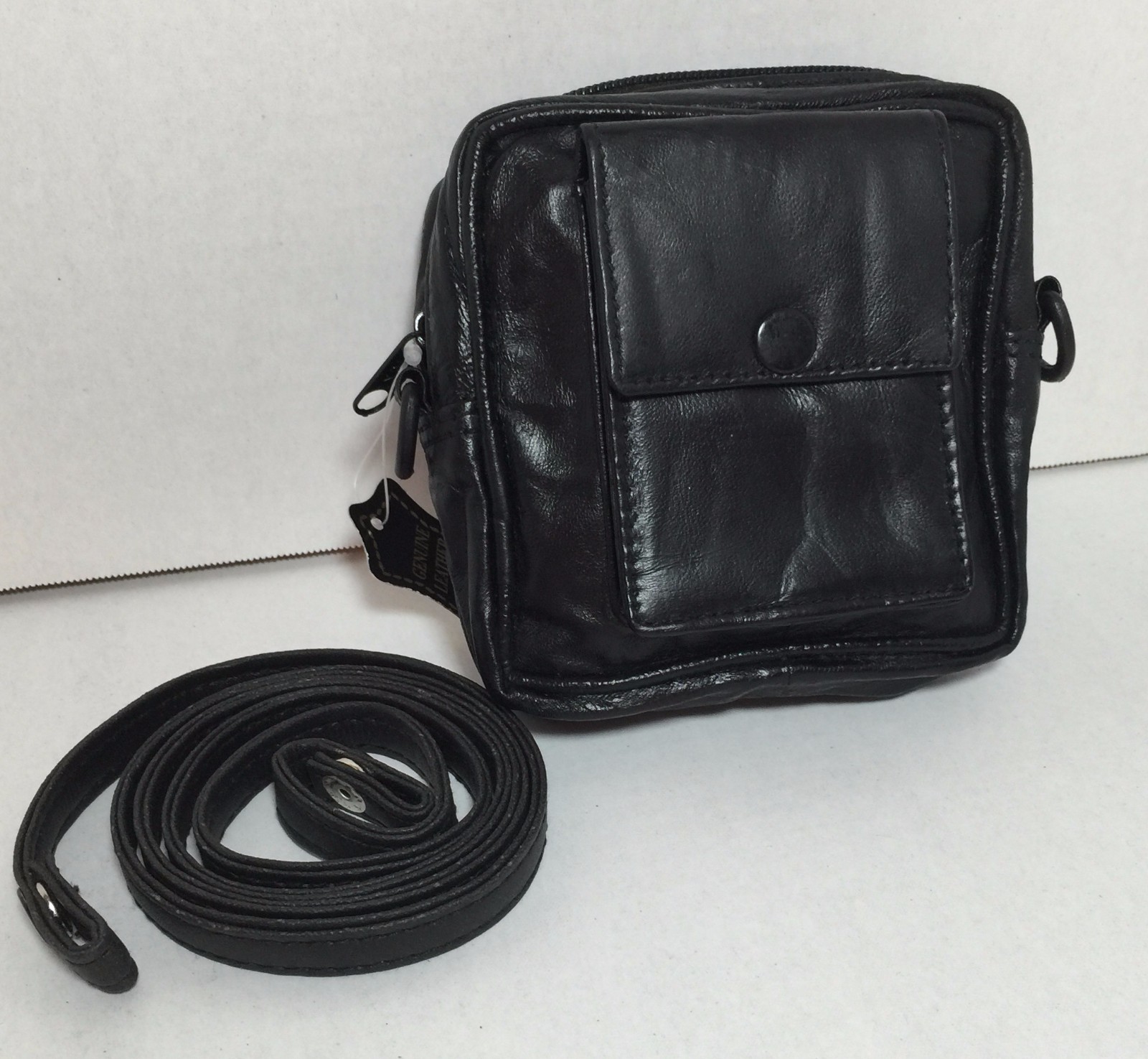 New Men/Women genuine Leather Messenger/Shoulder Bag Cross body belt Pack Small