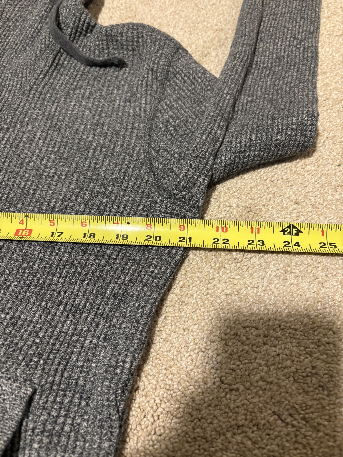 Banana Republic Mens Full Zip Henley Hoodie Sweatshirt Waffle Knit Gray, Sz S