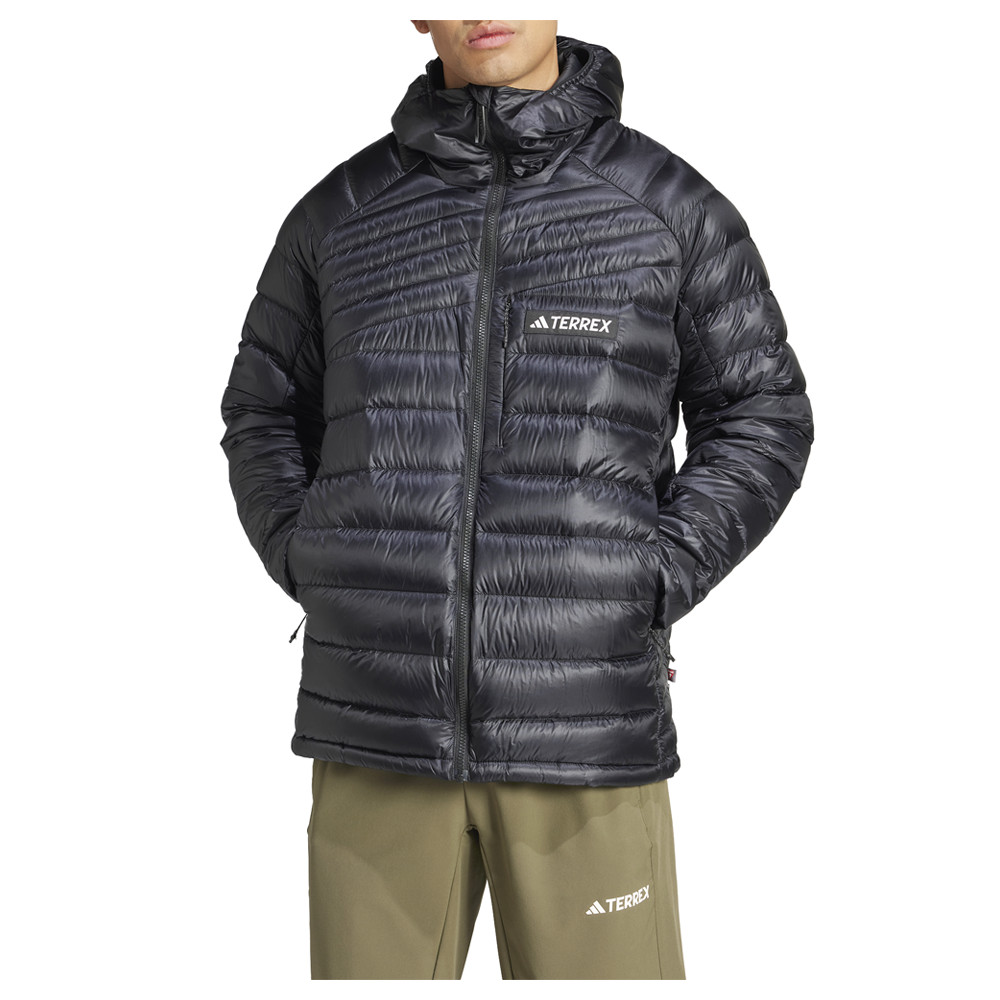 adidas Terrex Xperior Cold.Rdy Down Hooded Full Zip Jacket Mens Black Casual Ath