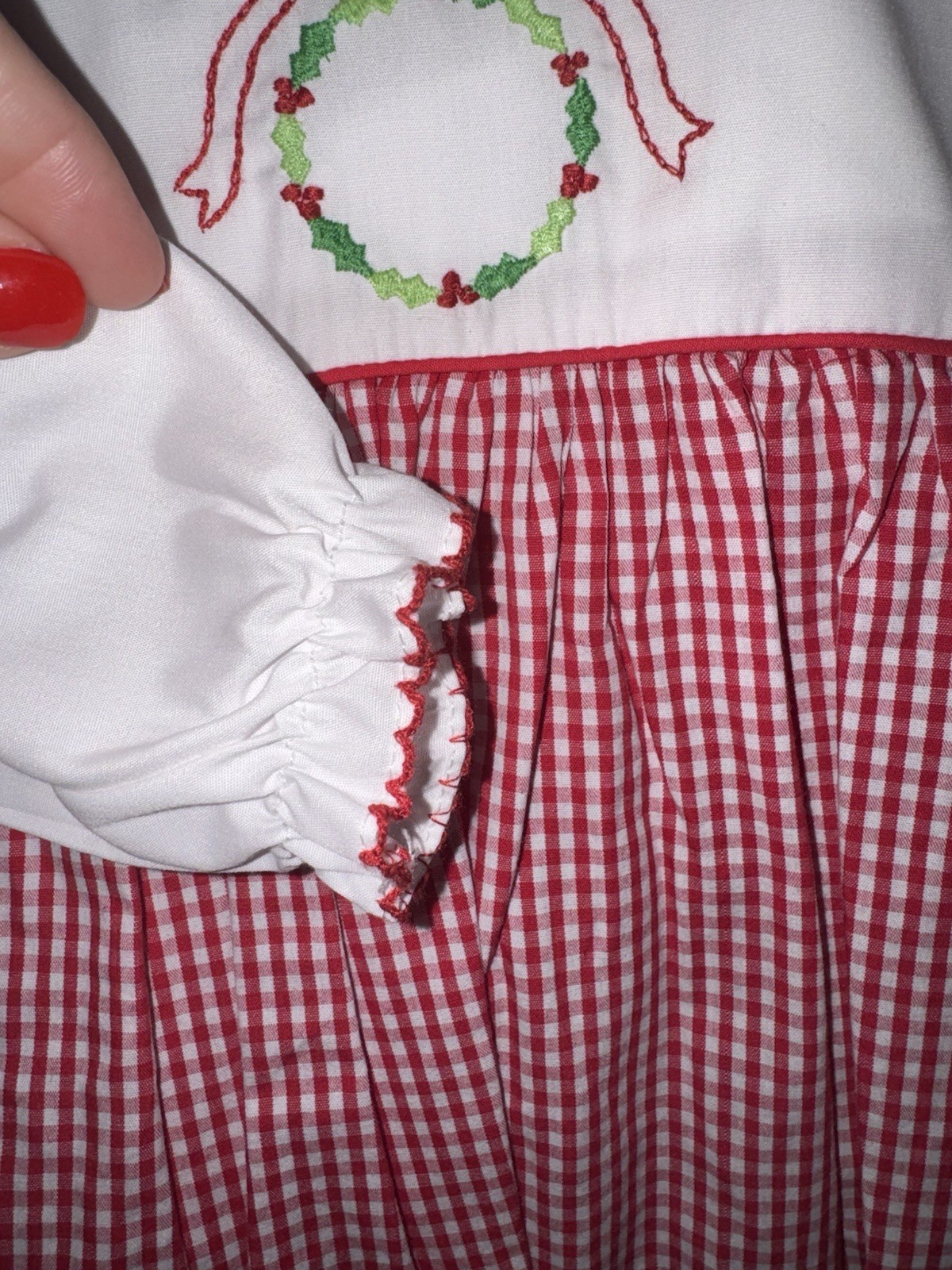 NWT Petit Ami Red Gingham Dress, 12 Months