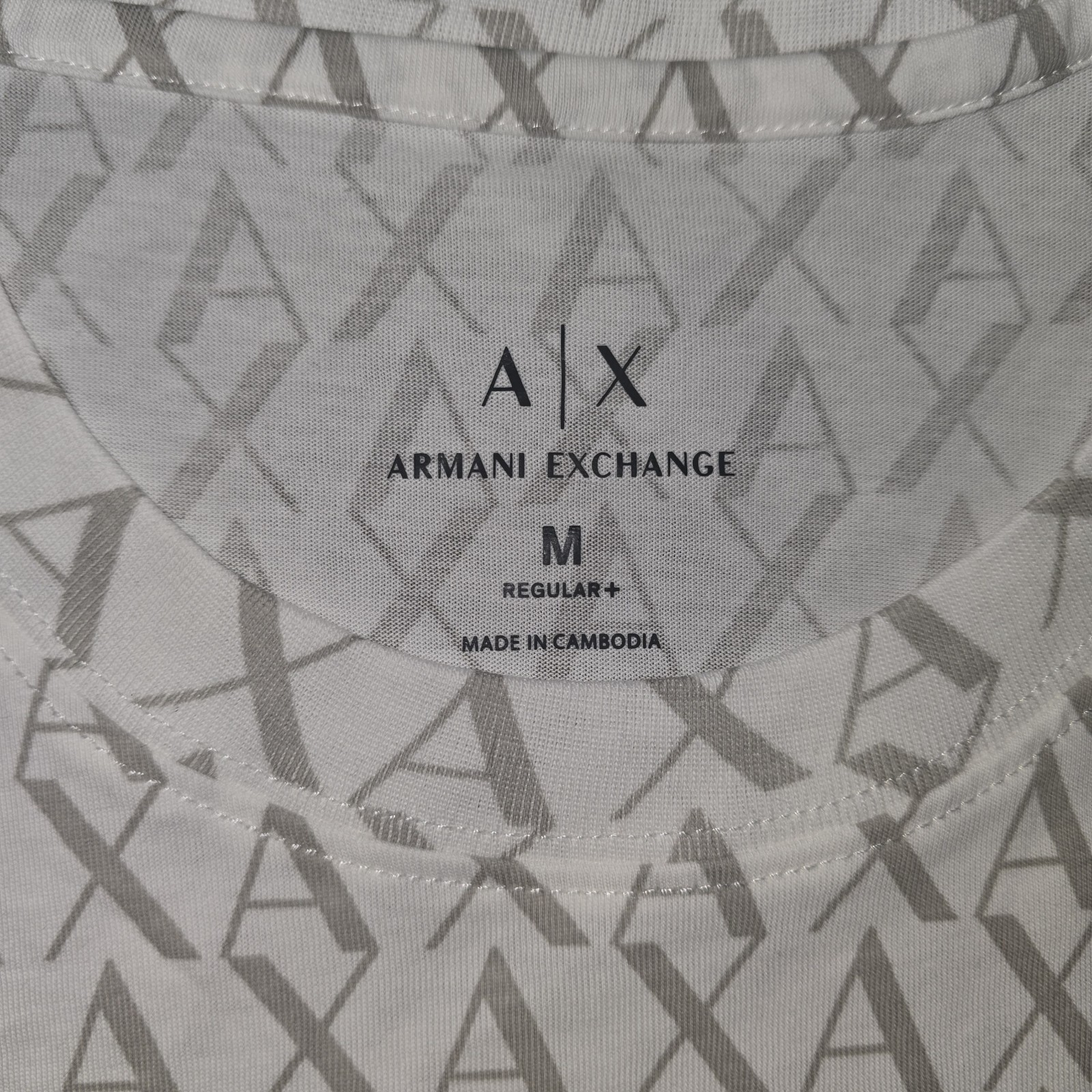 Armani Exchange Medium Logo-print White cotton t-shirt Mens