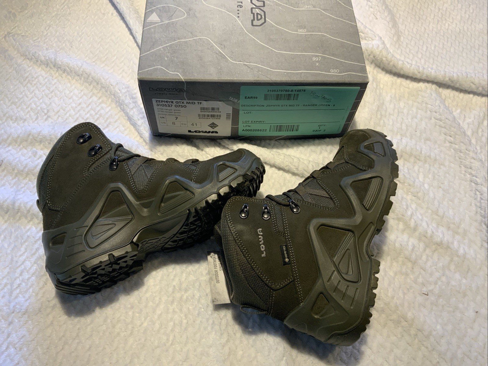 Lowa Zephyr GTX MID TF Boot 310537 Ranger Green Size 8