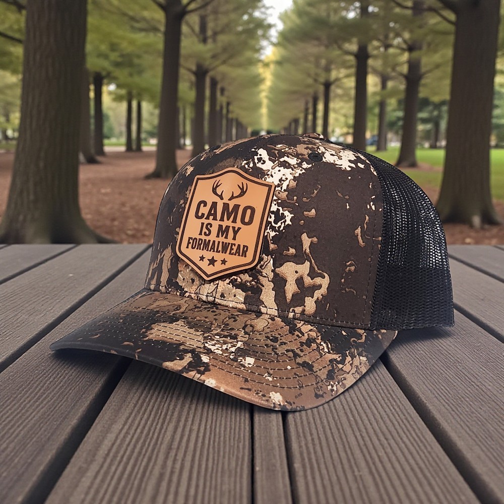 Camo is my Formalwear Trucker Hat, Hunting Hat for Dad or Husband, Funny Hat