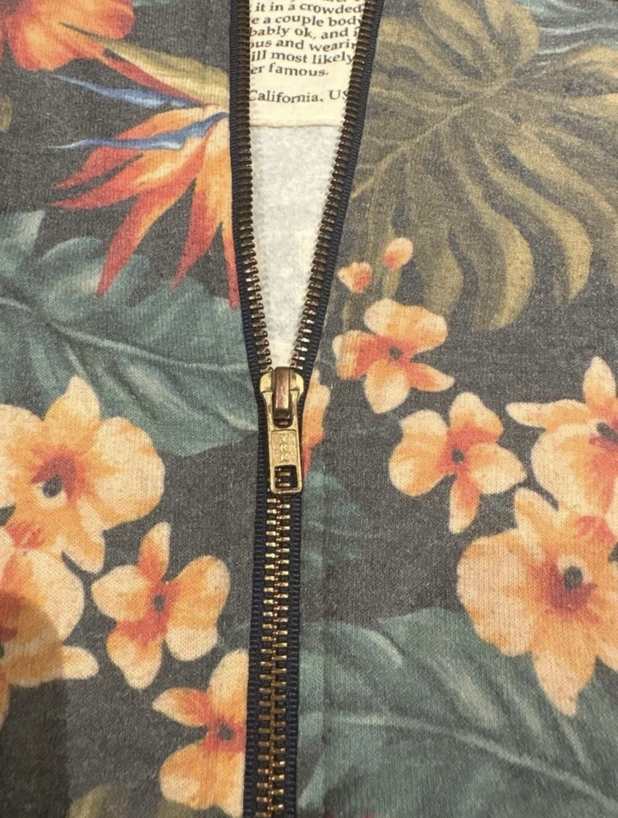 Aviator Nation Kauai Tropical Zip Hoodie – Size Medium