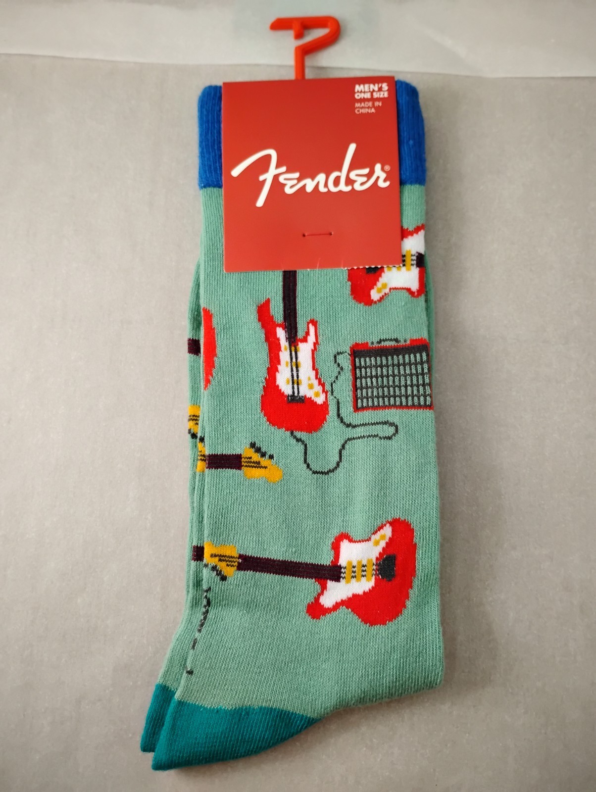 FENDER Guitar SOCKS Men’s US SIZE 7-12 BRAND NEW Novelty Socks Gift FREE SHIP!