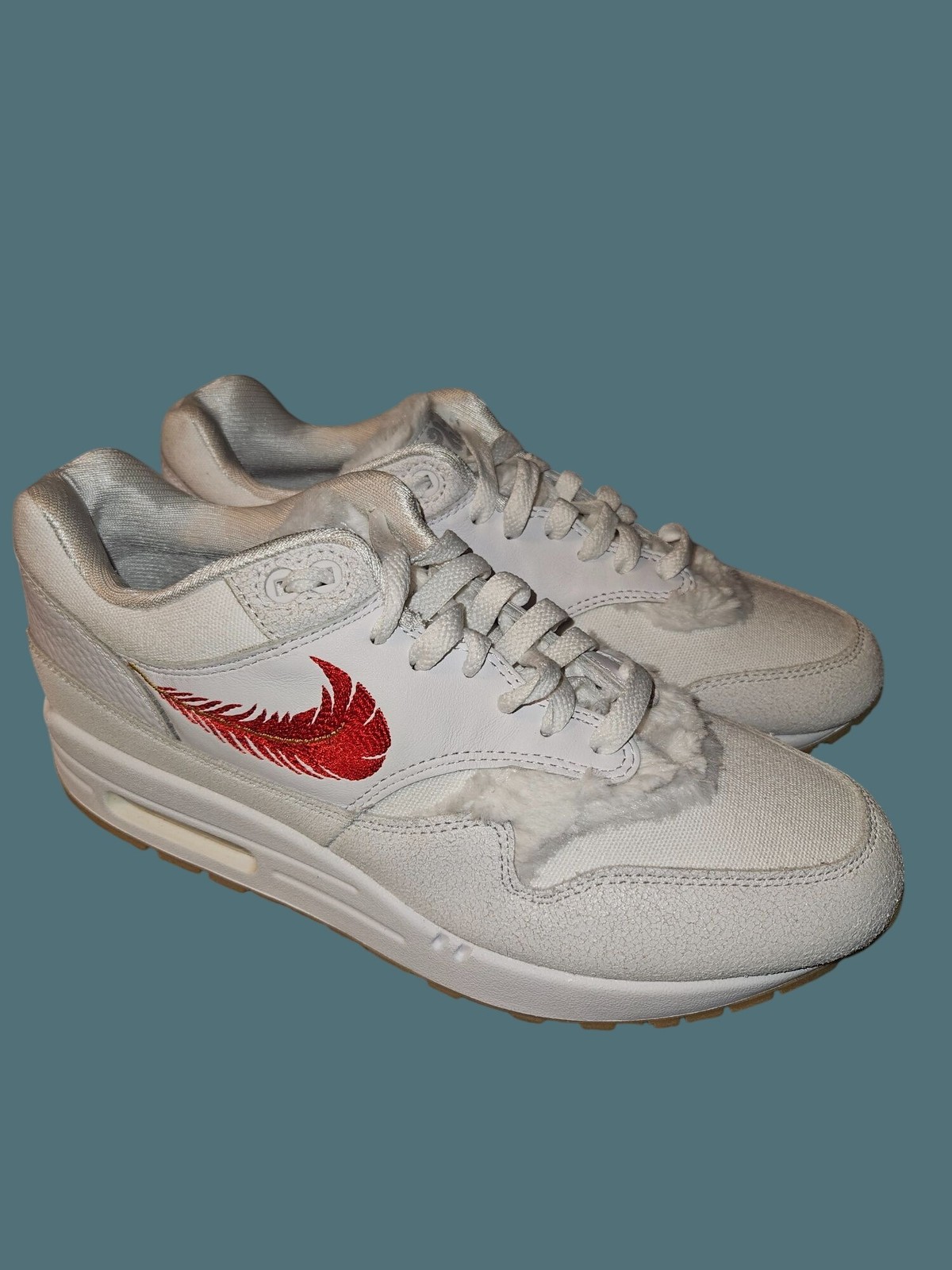 Nike Air Max 1 “The Bay” White/University Red/Gum Sneakers Men 7.5 Women 9