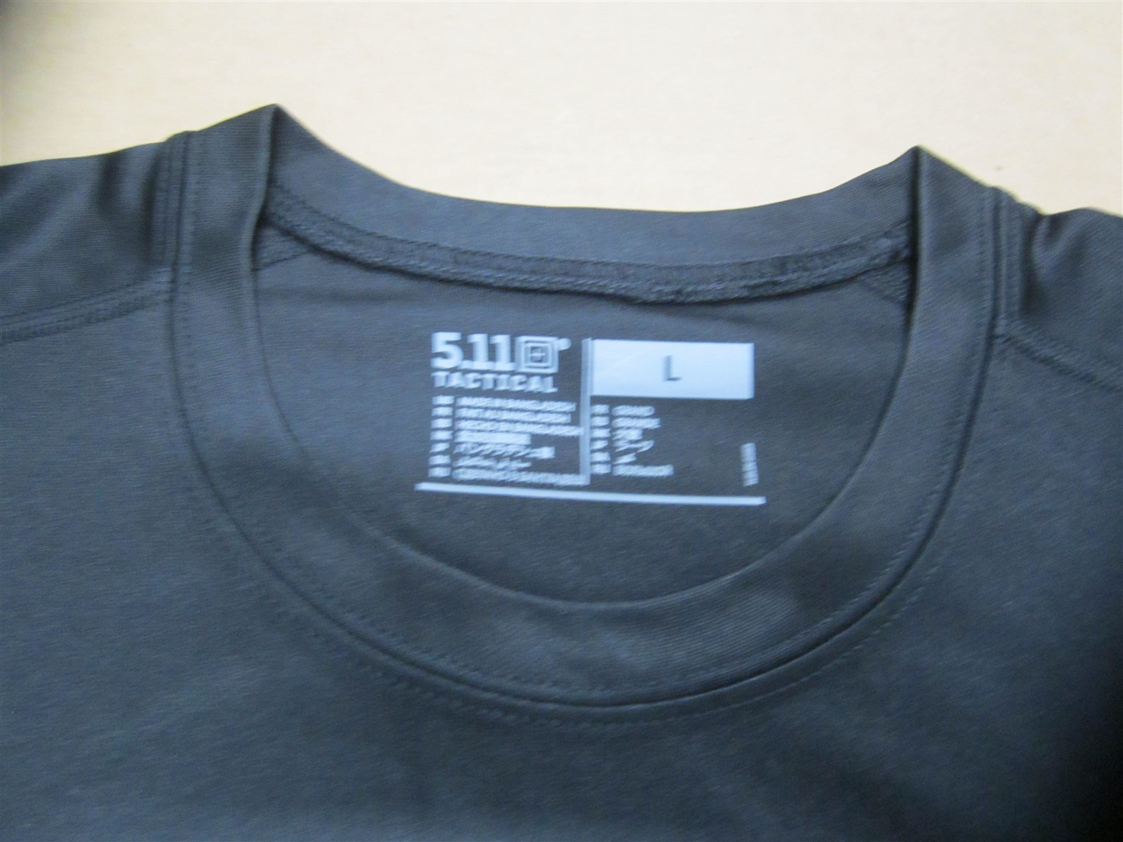 5.11 Tactical Men’s Size Large Black Loose Fit Crew Short Sleeve Shirt