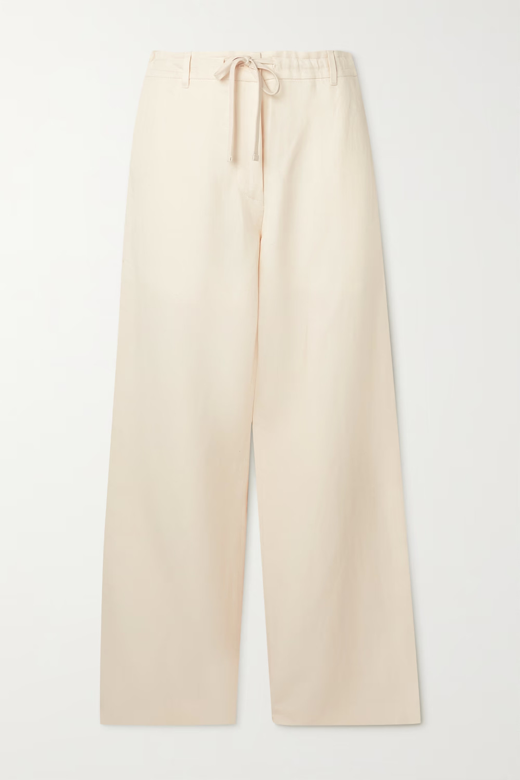 New $1290 The Row Dandy Silk & Linen-Blend Wide Leg Pants in Ivory sz 2/XS