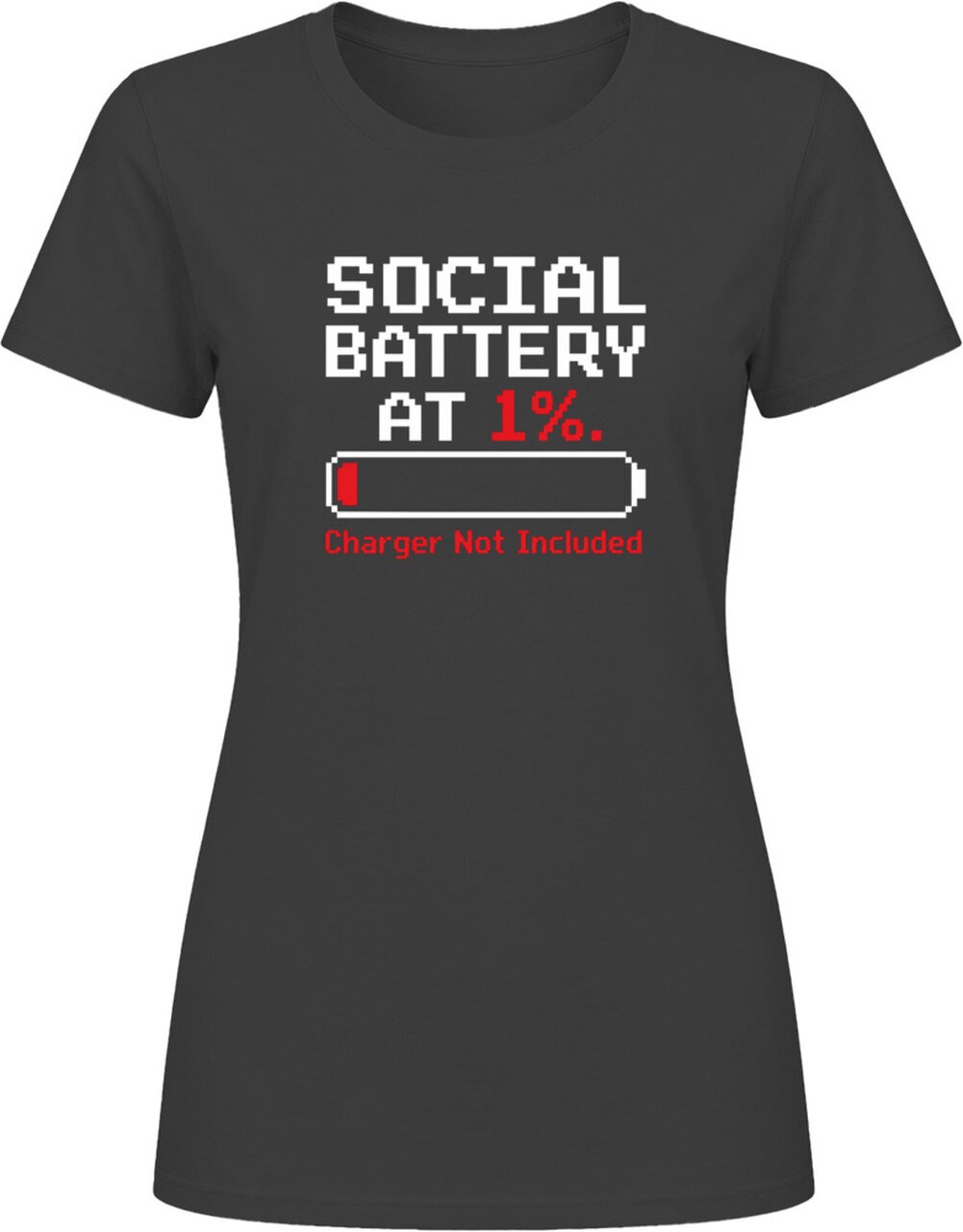 Social Battery At 1 Percent Charger Not Included T Shirt