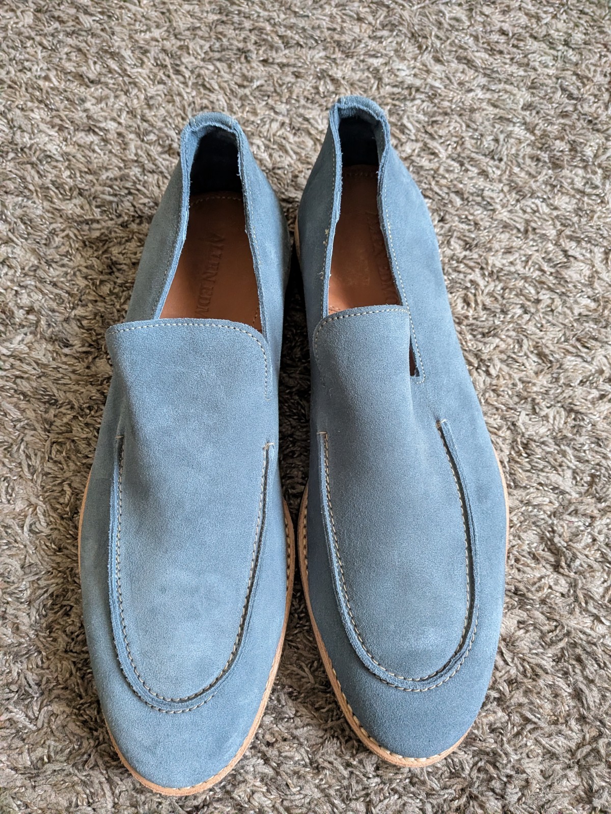 Allen Edmonds Denali Blue Suede Loafer Gum Shoes Men’s 13