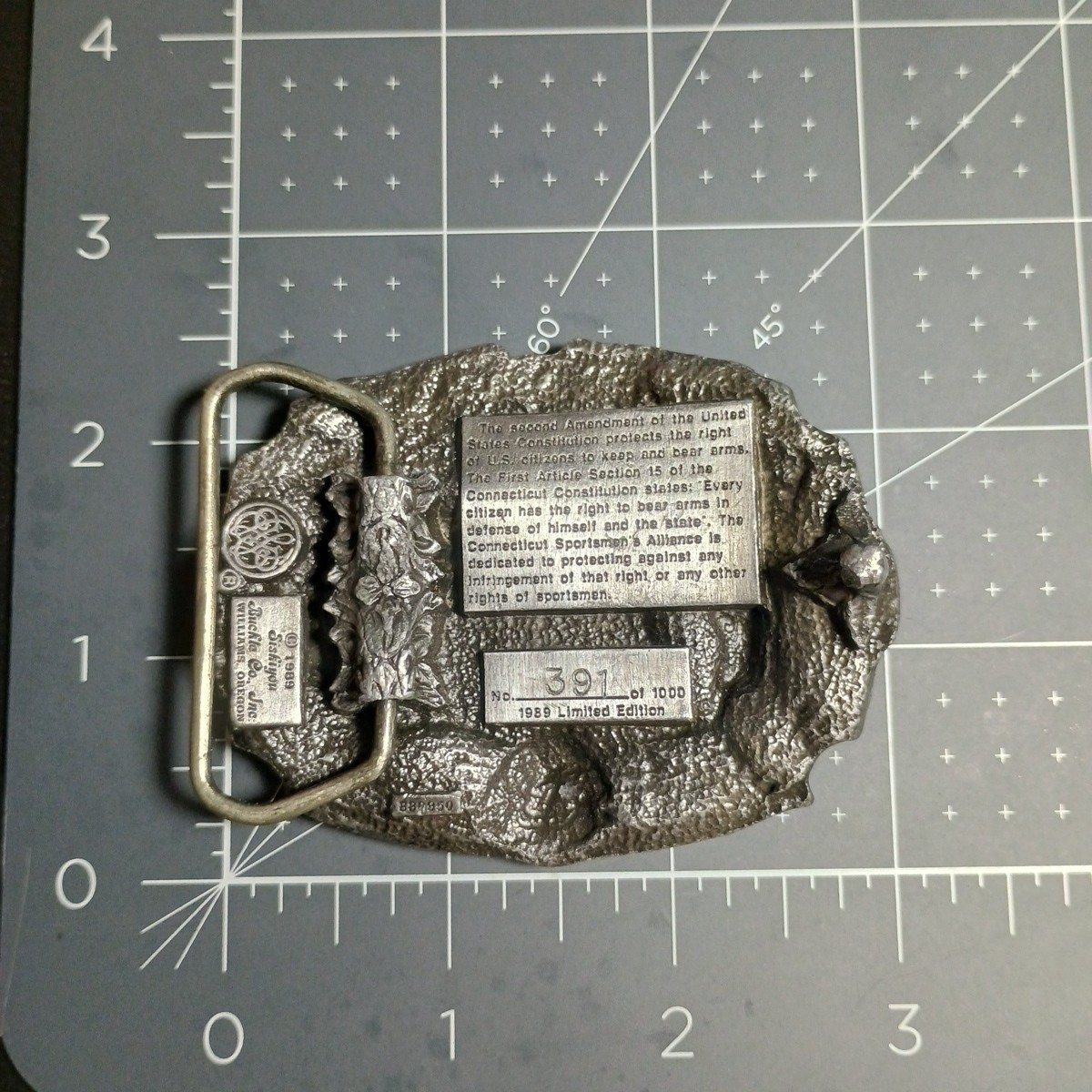 Buckle: Constitution 1789-1989. “We The People” Commemorative Pewter