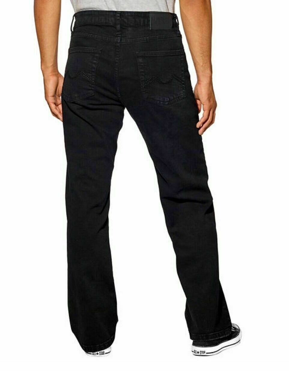 Urban Star Men’s Relaxed fit Straight Leg Stretch Black 40X34