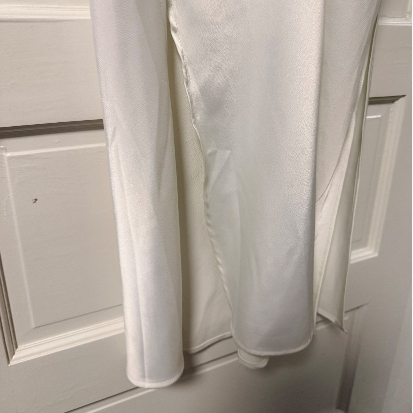 NWT BHLDN Cali Satin Cowl Neck Midi Slip Dress Ivory Size 4