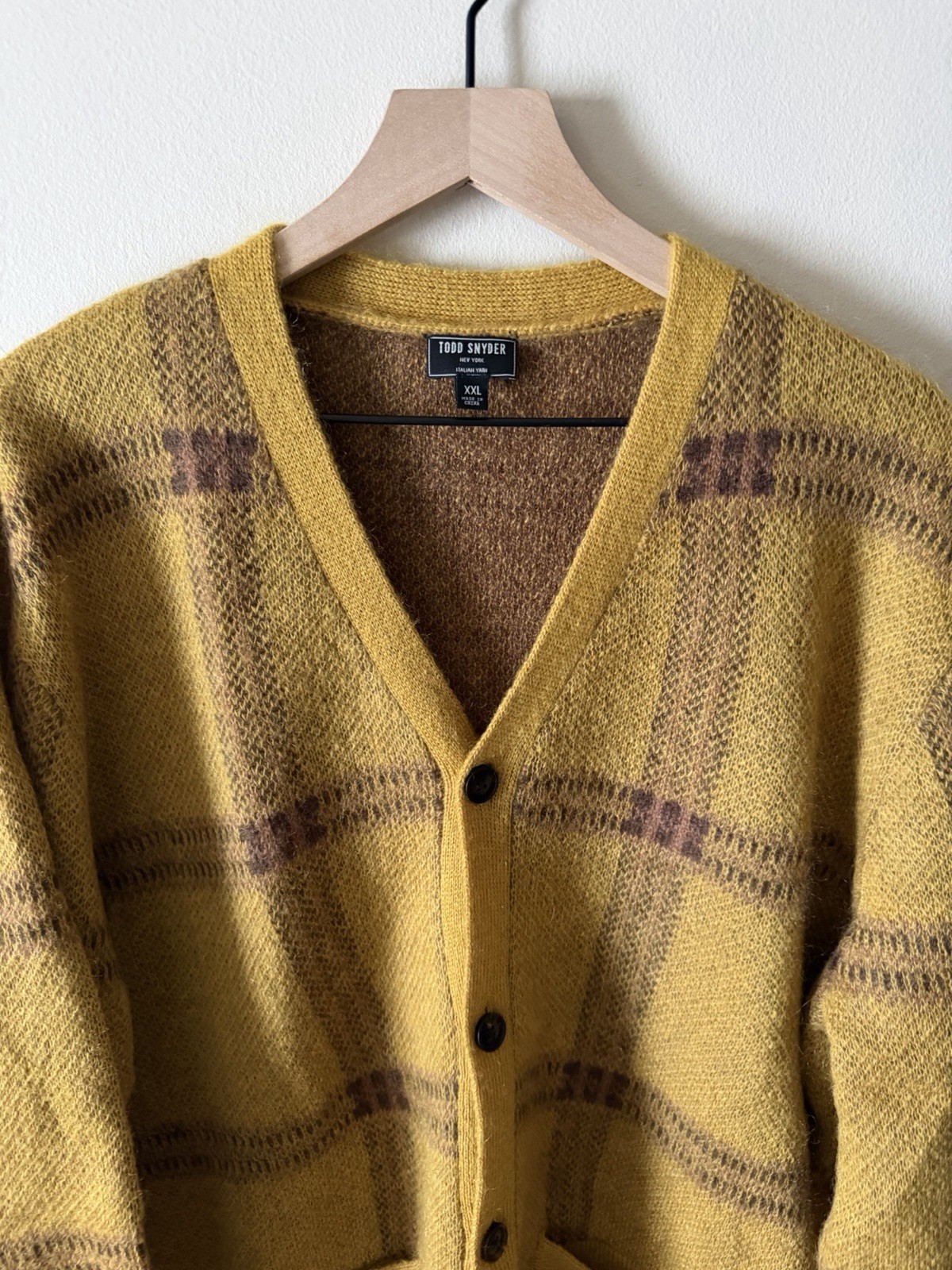 Todd Snyder Plaid Mohair Cardigan. Size XXL. New without tags