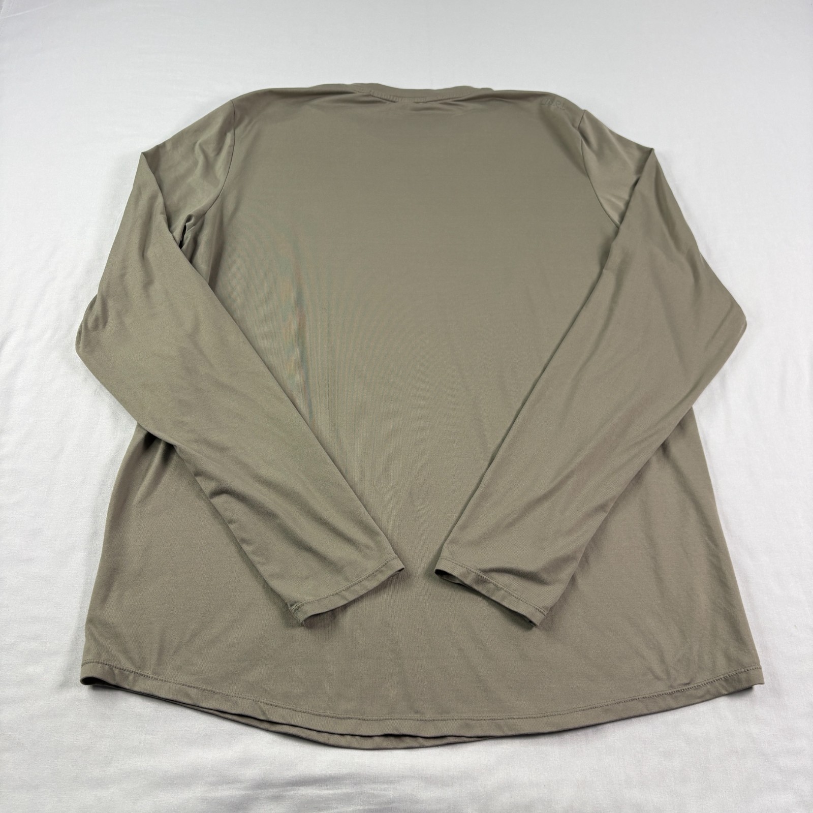 UNRL Golf Shirt Mens Large Brown Long Sleeve Crew Neck Performance Stretch