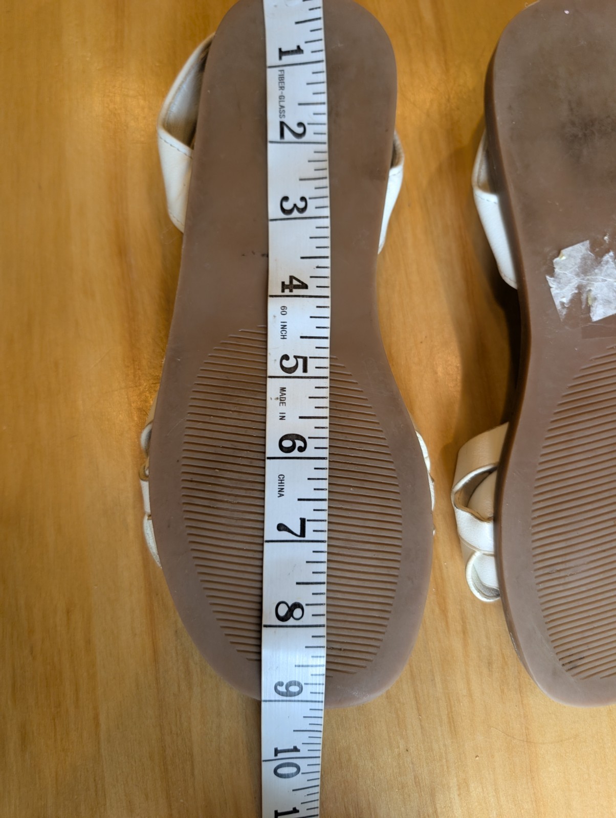 Vince Camuto White Braided Flat Sandals Slingback Ankle Strap Size 7-7.75
