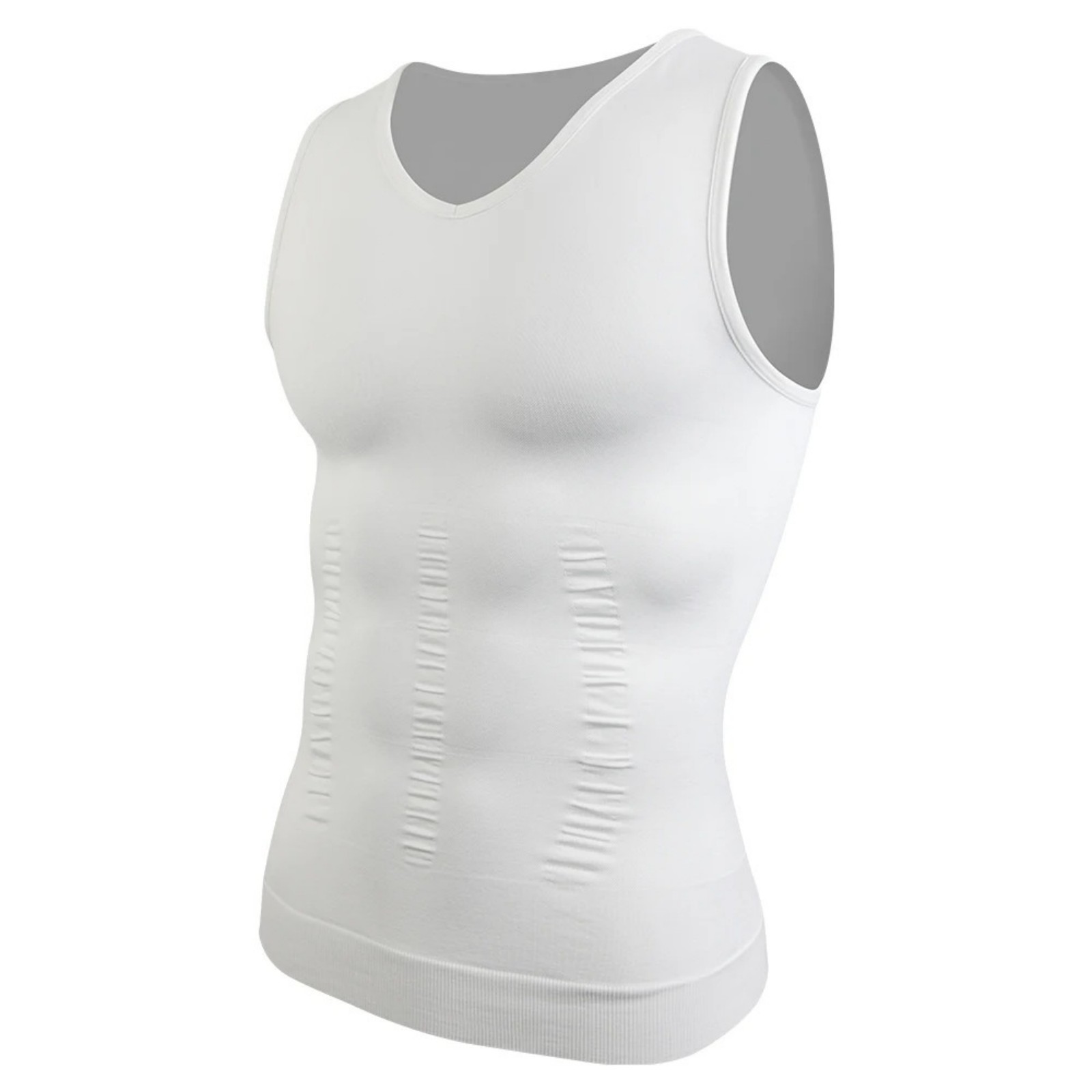 Mens Slimming Body Shaper Vest Moobs Chest Compression T-Shirt Tank Top Fitness