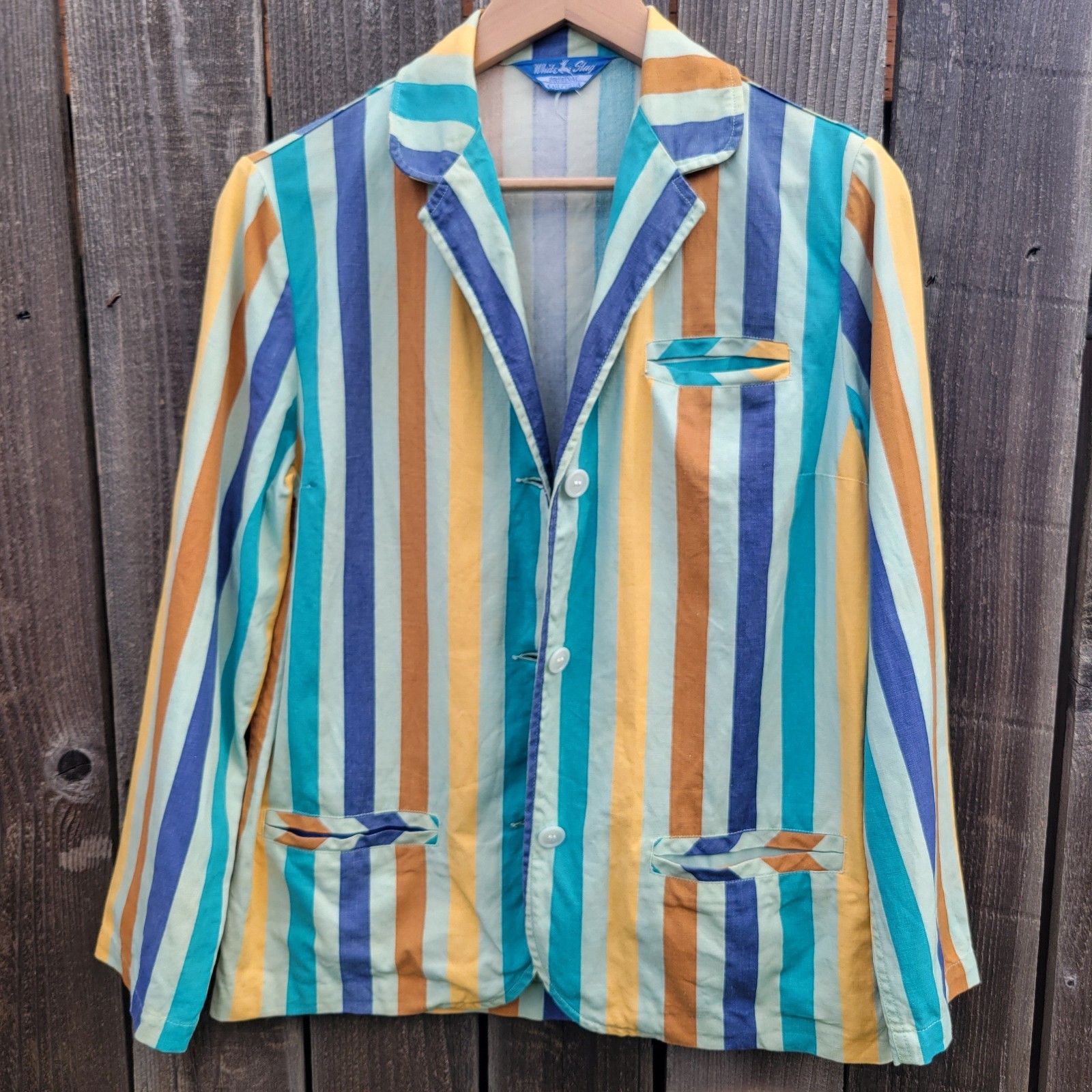 White Stag Original Sailcloth Rare 1950s VTG Women’s Multicolor Striped Blazer