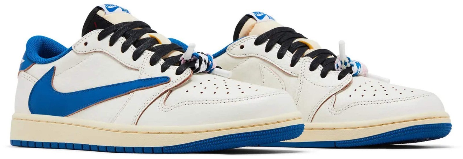 Fragment Design x Travis Scott x Air Jordan 1 Retro Low OG Sail Blue DM7866-104