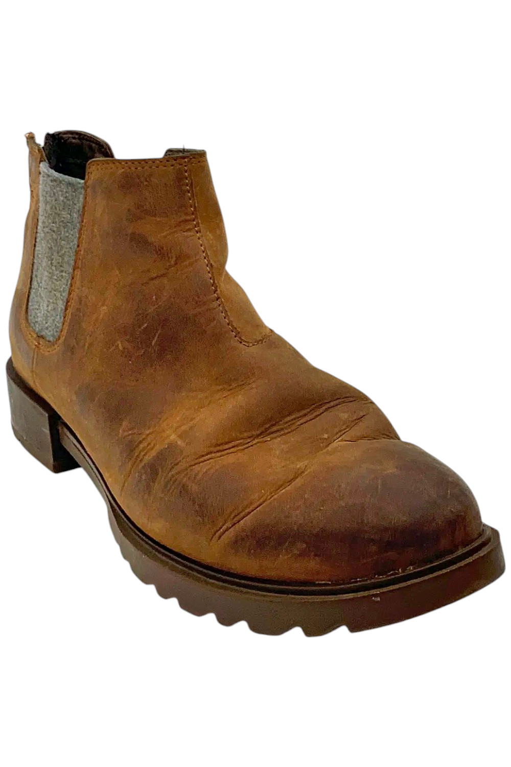SOREL Women’s Emelie II Chelsea Leather Heel Dark Amber/Tobacco