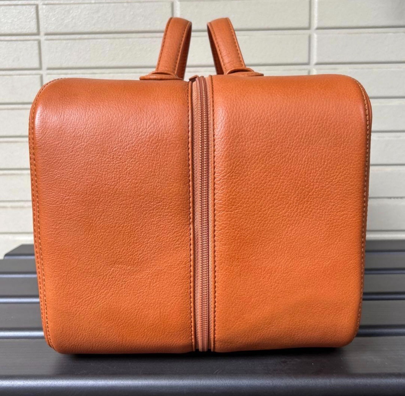 [Authentic] Ferrari Leather Boston Bag Duffel Bag Vintage Limited Edition