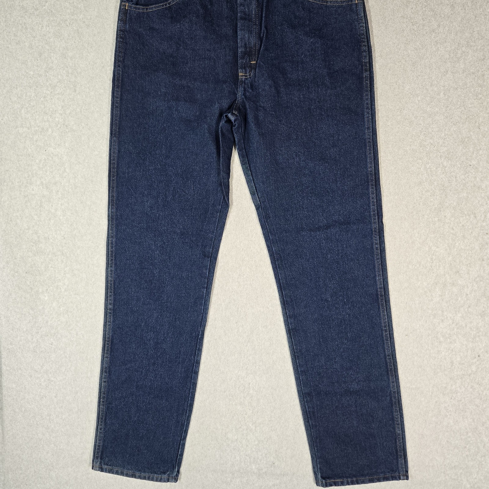 Rustler Men Jeans 34X34 Blue Denim Straight Leg Durable Heavyweight NWT