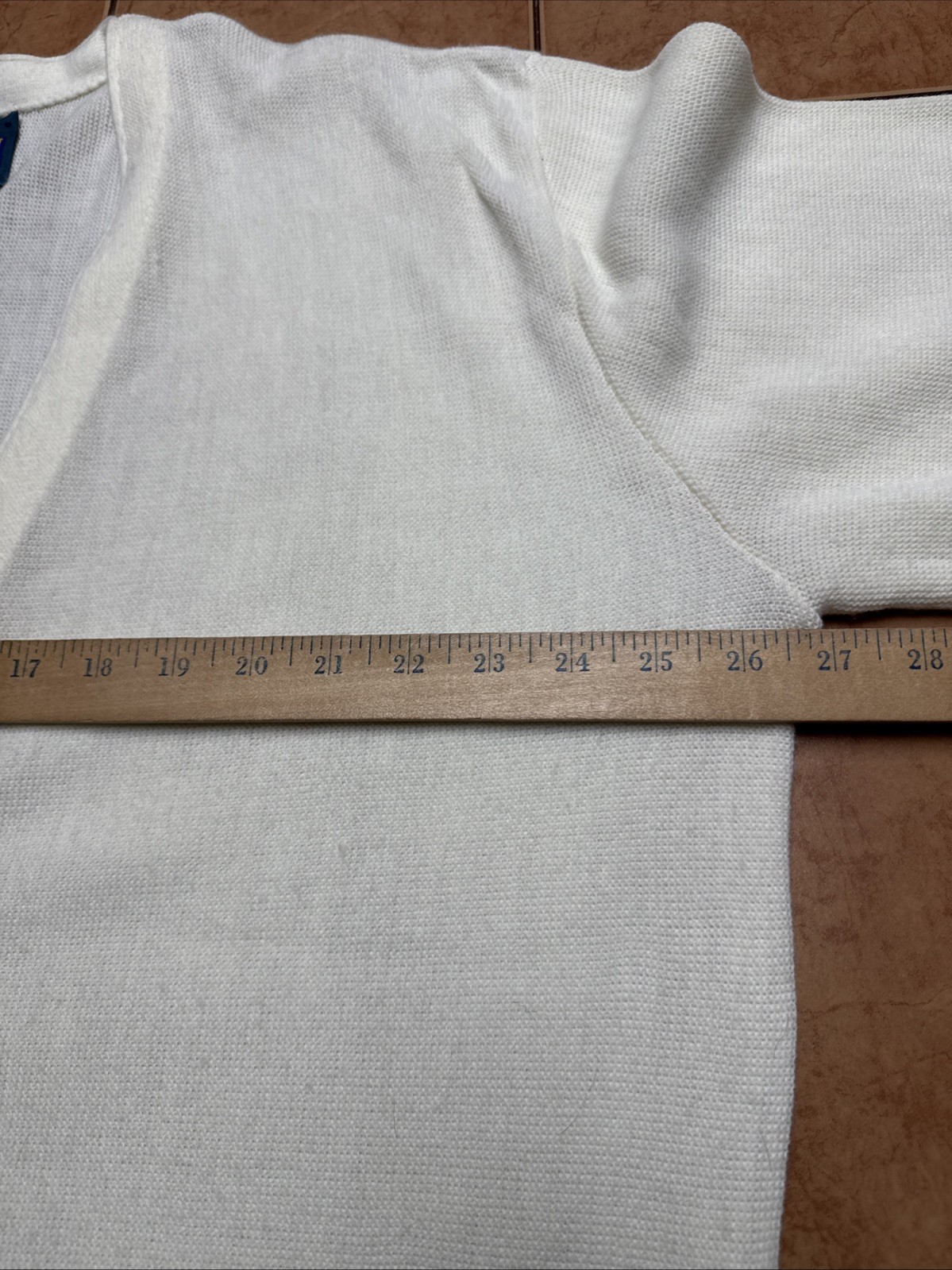 Vintage Jantzen Ivory White Hipster Button Up USA Made Cardigan Sweater