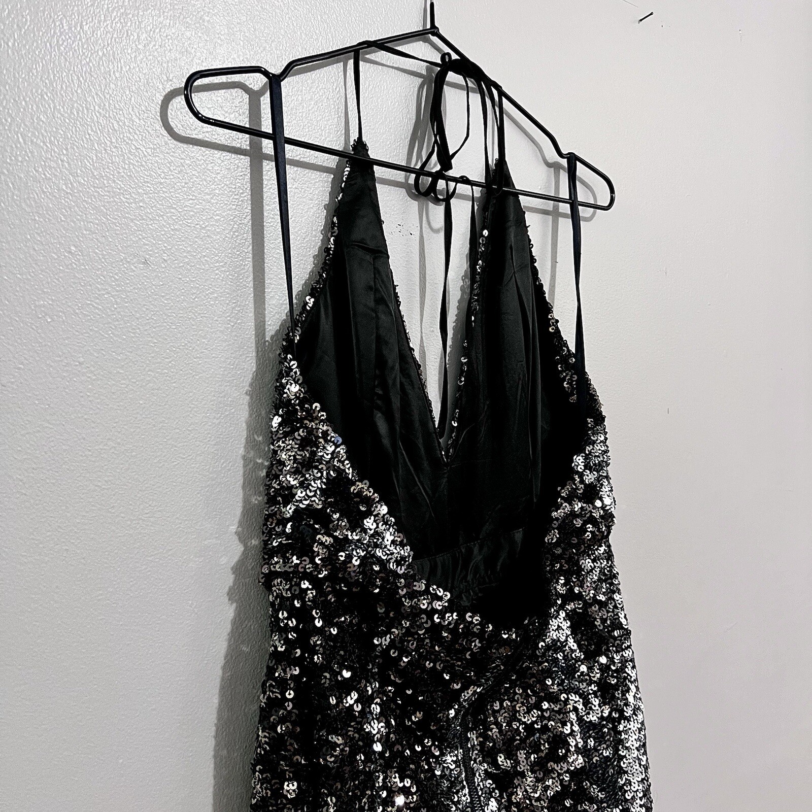 NWT Bardot Disco Barbie Silver, Champagne Gold, & Midnight Black Sequin Jumpsuit
