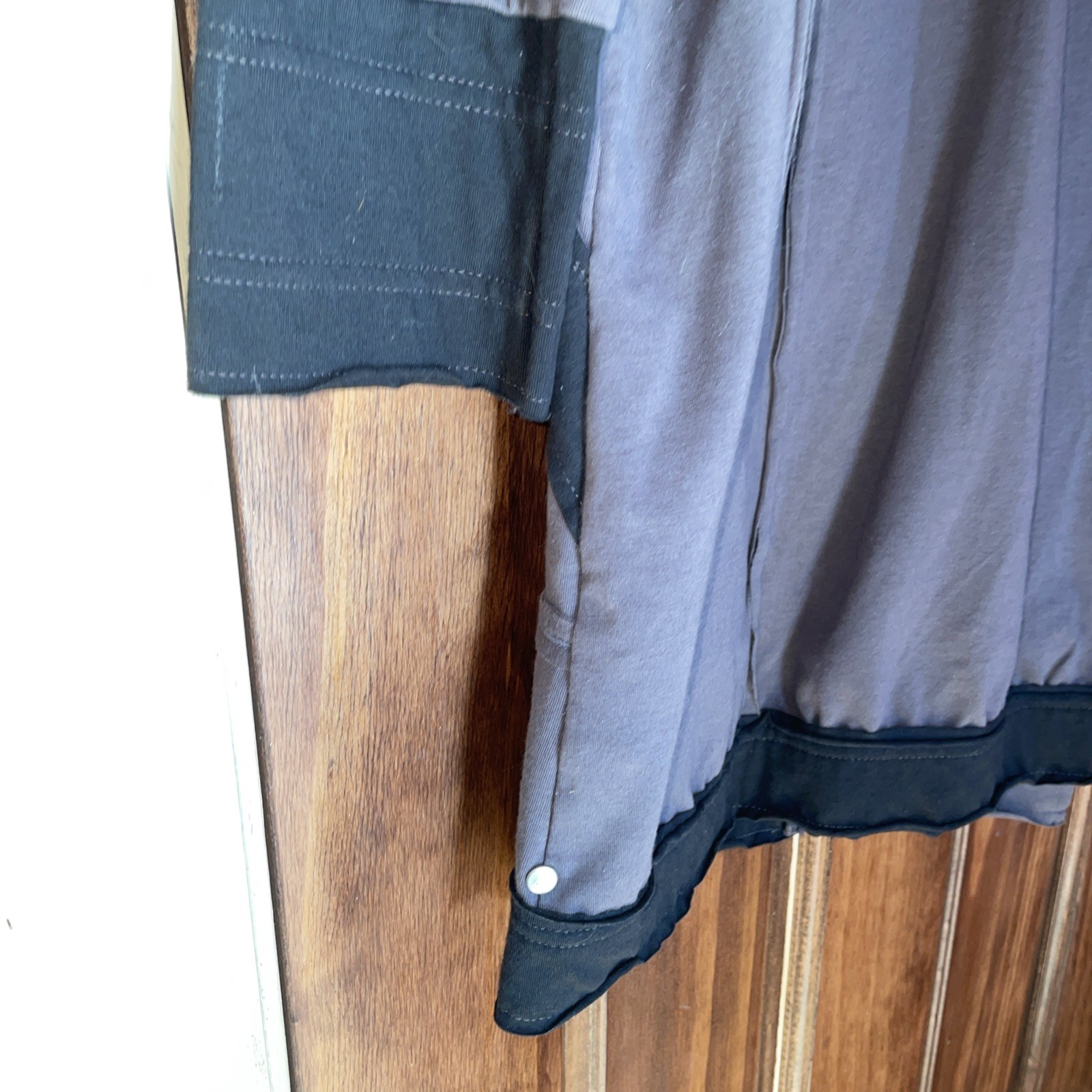 Buddha knee length jacket cotton blend spandex￼medium