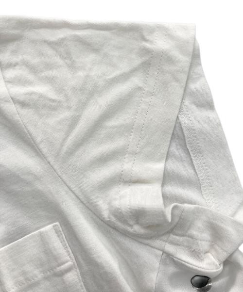 Sacai White Cotton & Polyester Docking Cut & Sew Blouse M Style Casual