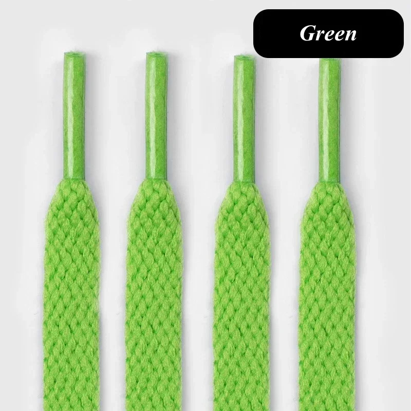 1Pair Flat Shoelaces 90-180cm for Sneakers 8mm Fabric Shoe Laces Color Shoe Lace