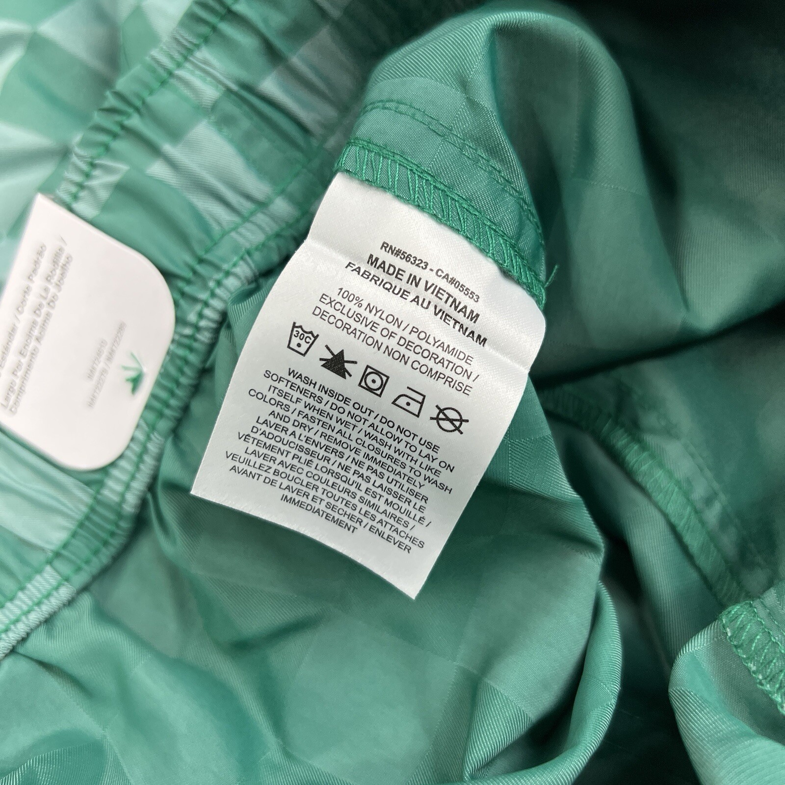 Nike Shorts Sz Large Mens Malachite Green White Club Flow Checkers $60