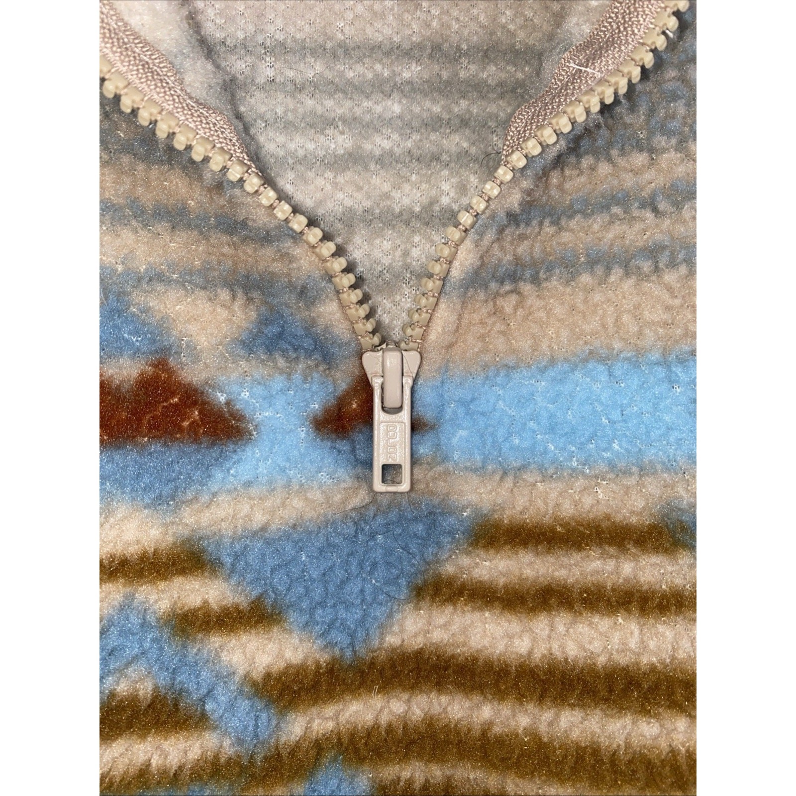 Sun + Stone Medium Men’s Sherpa Fleece Pullover 1/4 Zip Mock Neck Desert Bronze