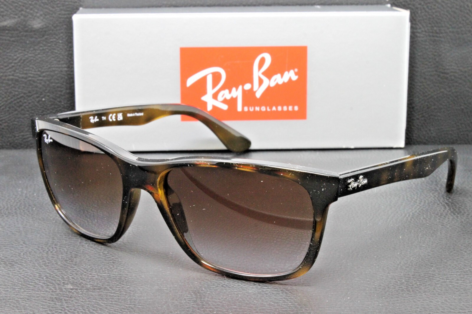 Ray Ban Sunglasses Men’s Light Havana Square Plastic 57mm RB4181-71051