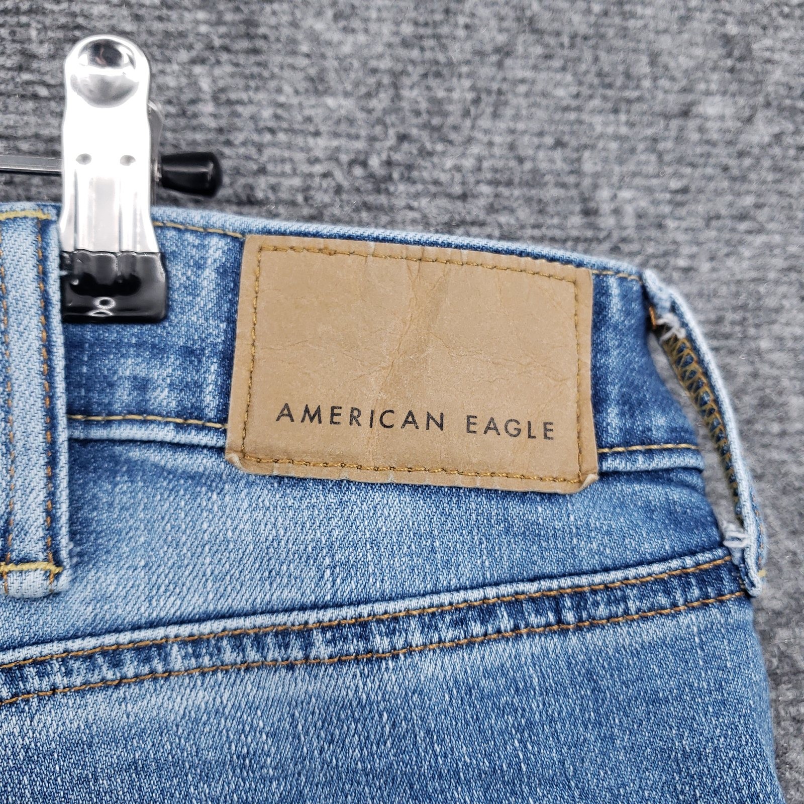 American Eagle Mens AirFlex Stretch Jeans 38×30 Medium Wash Athletic Straight