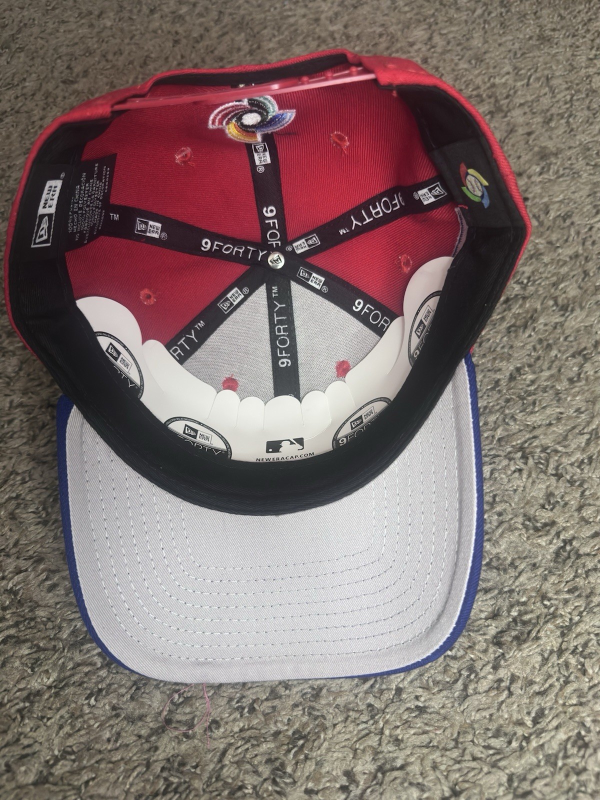 RD New Era 9FORTY Adjustable Baseball Cap Red/Blue Men One Size