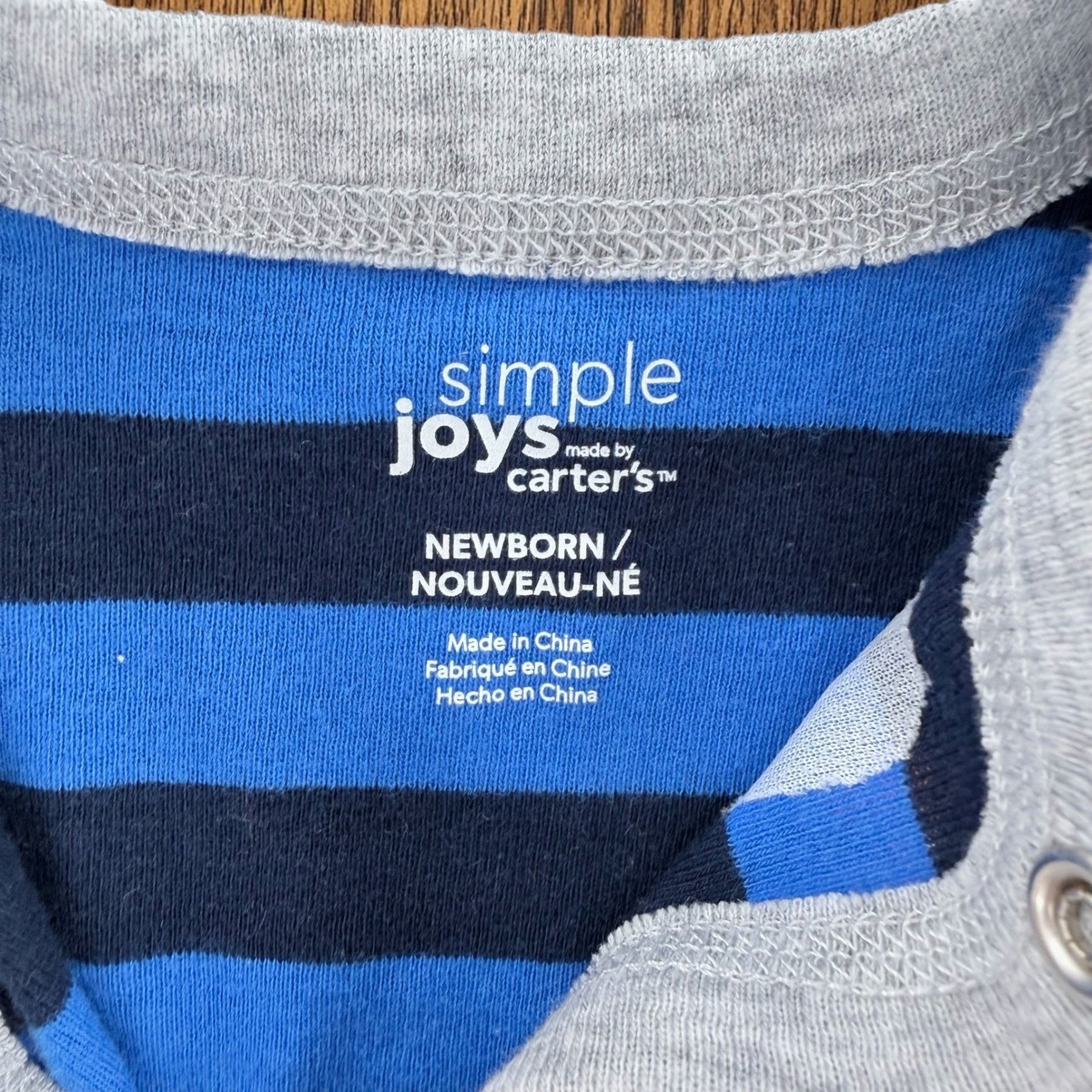 Carter’s Newborn 2-Pack Footless Snap Rompers Fold Over Mittens Animal Print