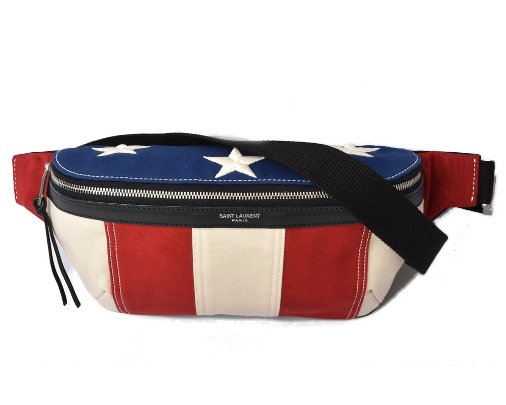 Yves Saint Laurent Saint Laurent Waist Pouch 557831 Crossbody Bag Canvas #PTB138