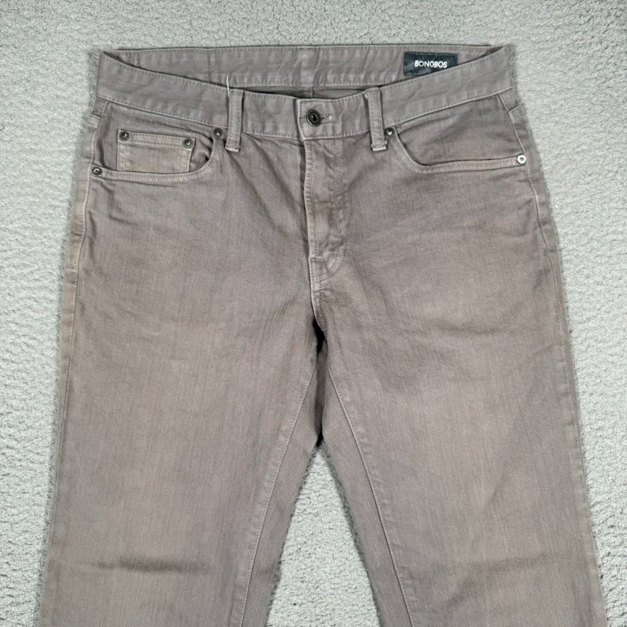 Bonobos Jeans Mens 31×30 Gray Travel Jean Slim Fit Denim 5 Pocket Made in USA