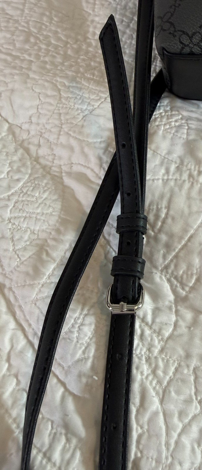 Nine West Purse Calandra Mini Dome Crossbody Purse Grey Black Bag