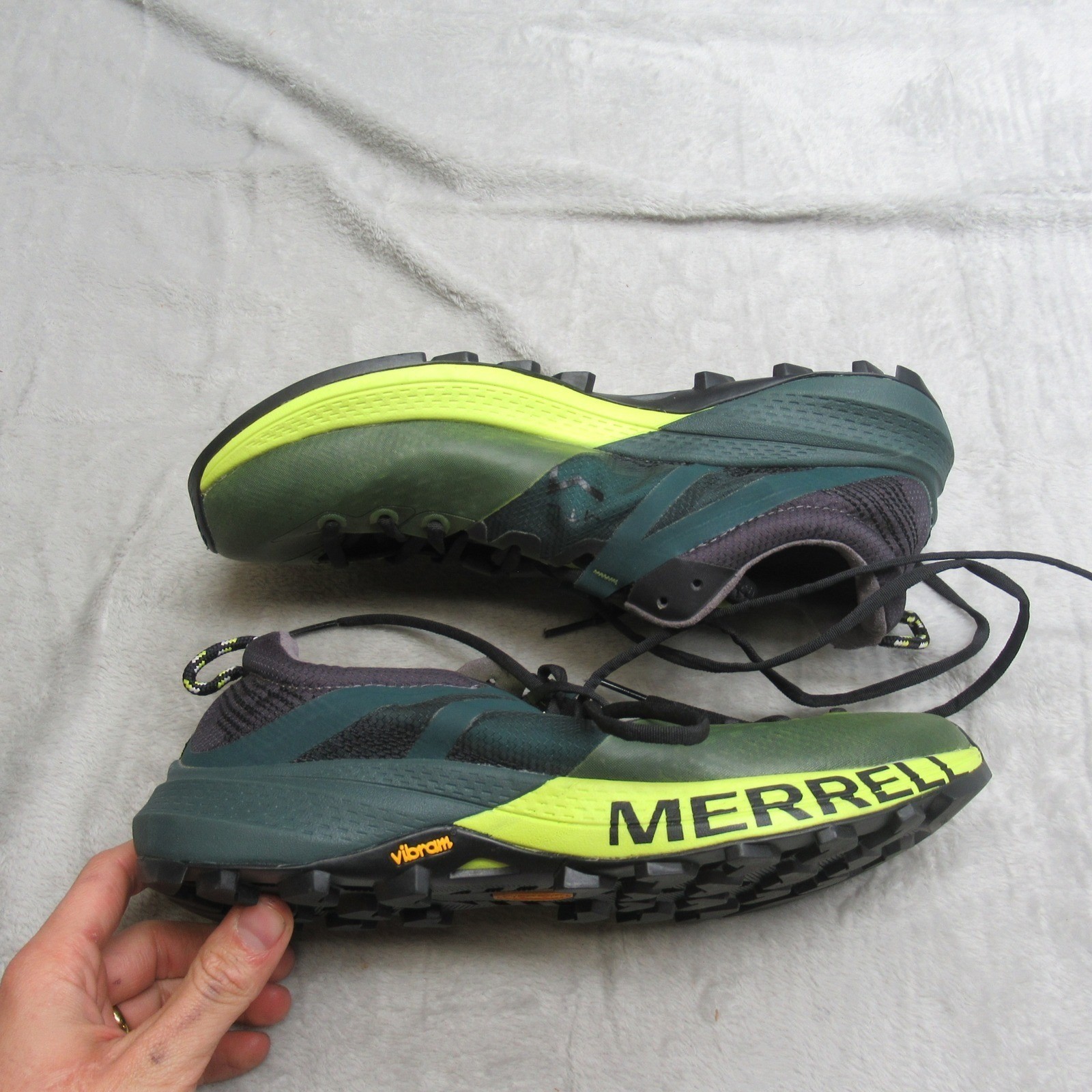 Merrell Womens Trail Running Shoes 10 Green MTL MQM Lightweight Waterproof Hike